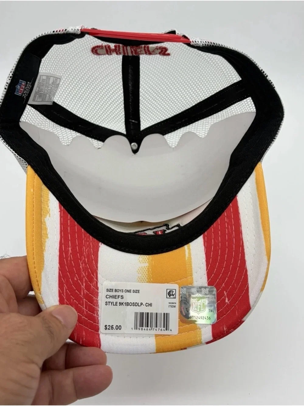 NFL Kansas City Chiefs Youth Hat in Red, Gold & White